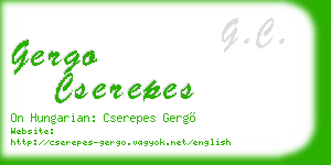 gergo cserepes business card